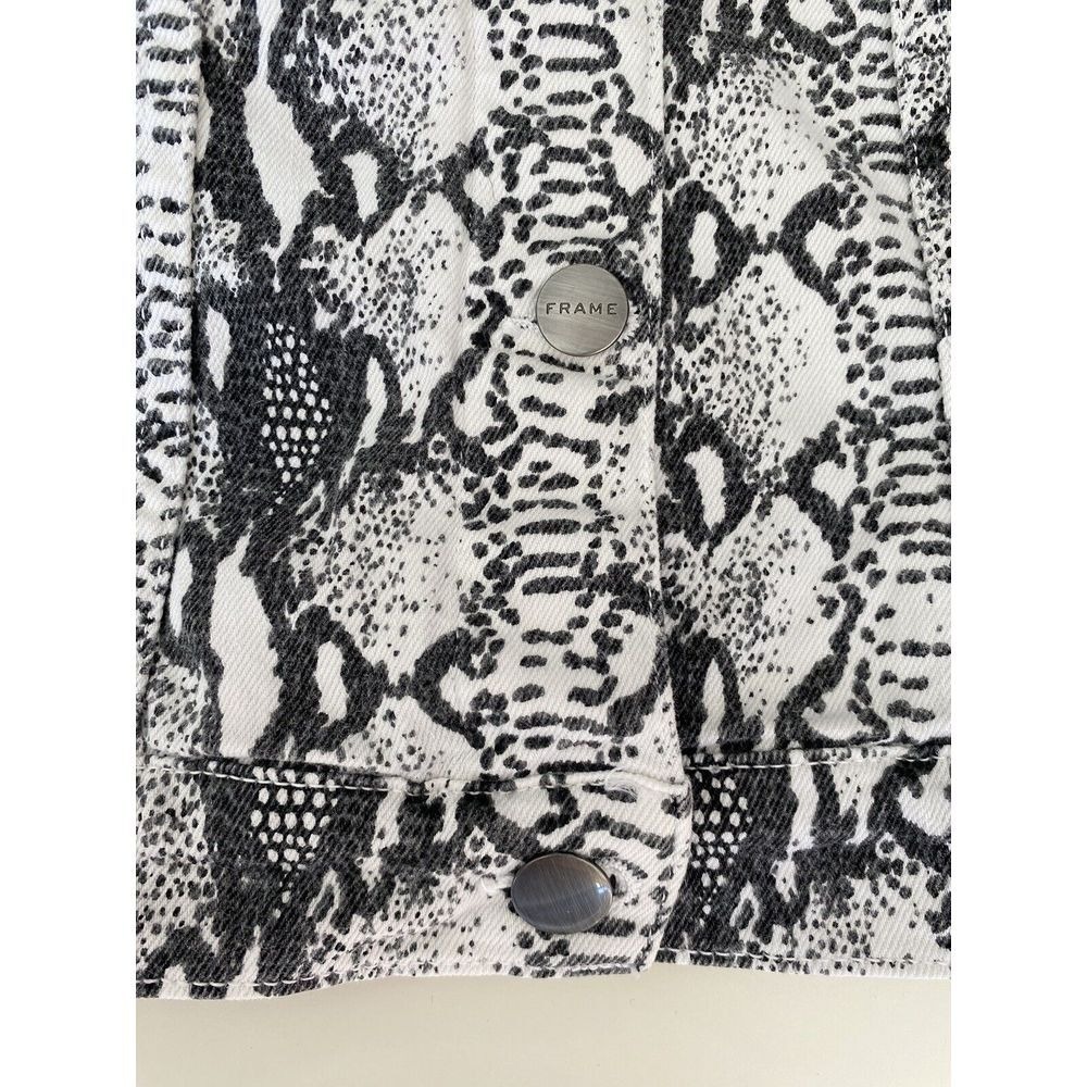 Frame Jacket Small Gris Multi Python Animal Print… - image 6